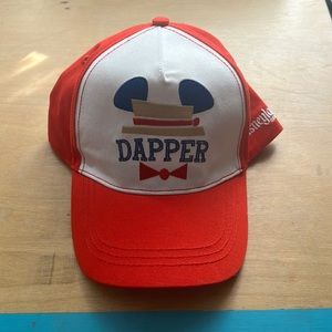Disney “Dapper” trucker hat, red.